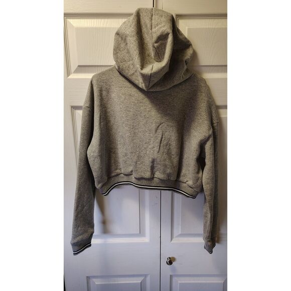 Torkia Gifts Women's Large Gray New York Cropped Hoodie - Picture 2 of 6